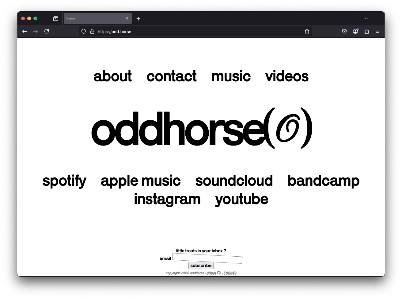 oddhorse website image